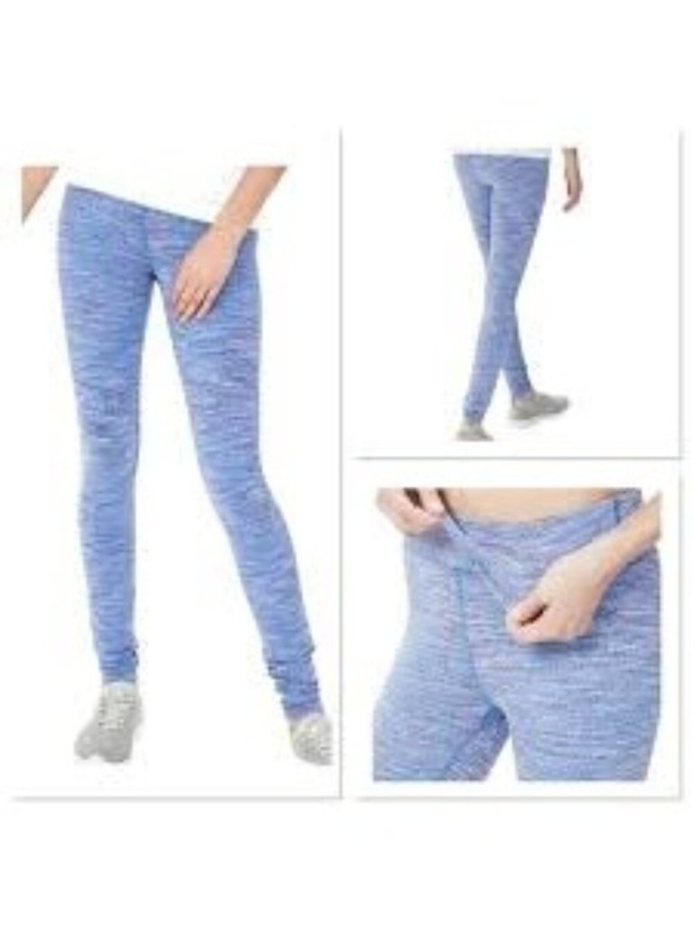 Ivivva Blue/Pink Spacedye Full Length Leggings, Size 12